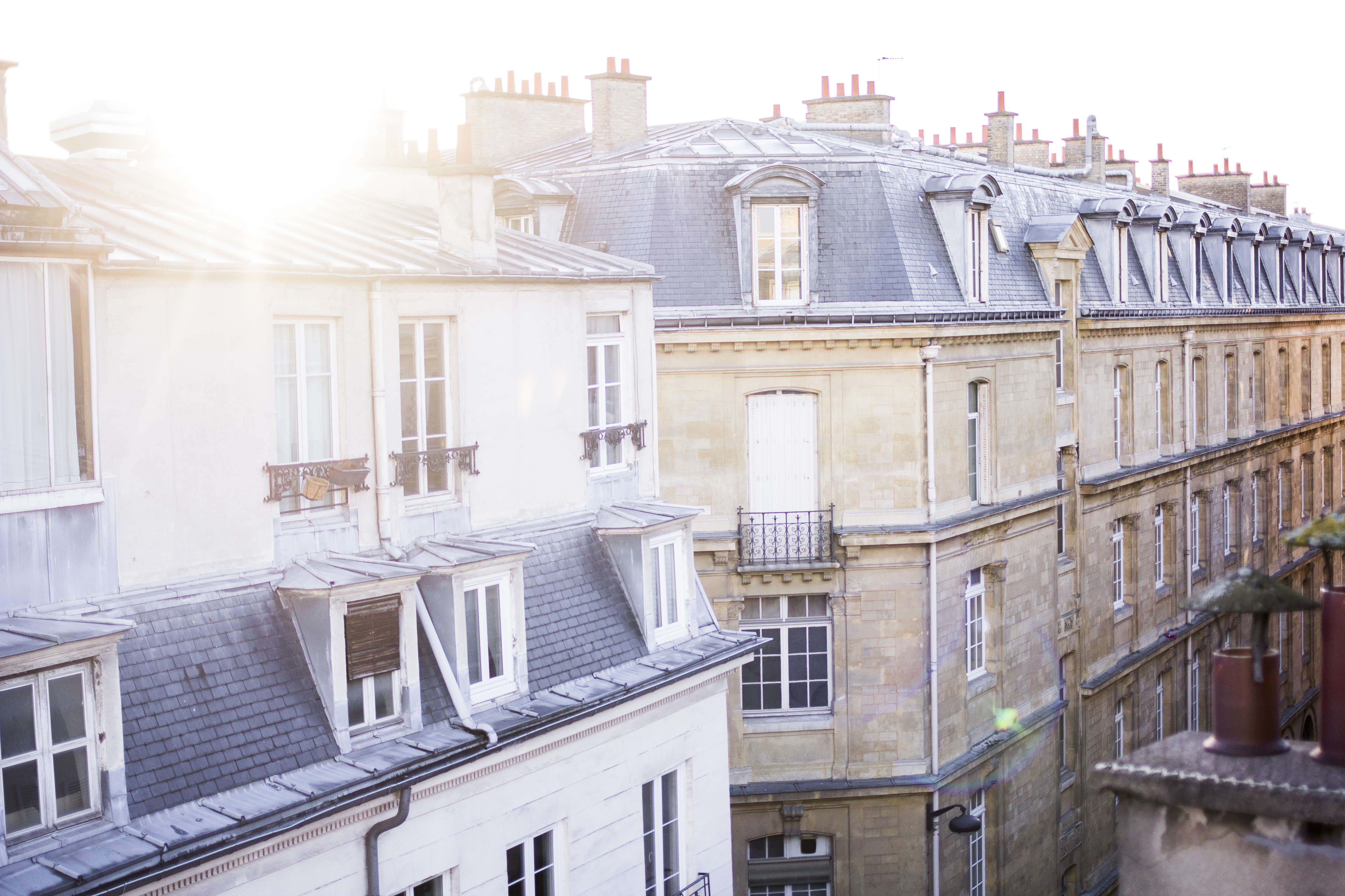 Rooftop sun in Paris