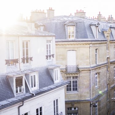 Rooftop sun in Paris