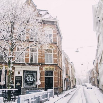 Den Bosch covered in snow 2017